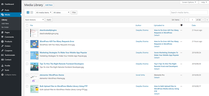view and search media file