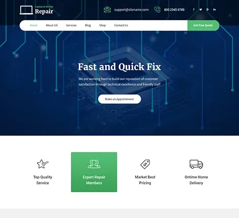 Repair Service WordPress theme | Computer Repair WordPress Theme