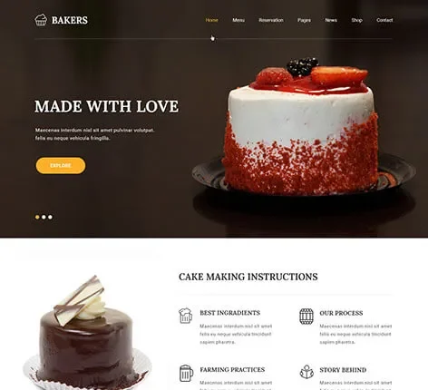 Cake Shop WordPress Theme