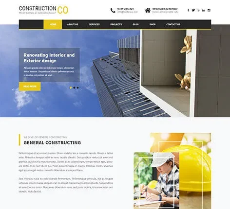 Construction WordPress Theme