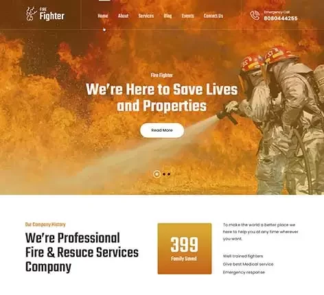 Fire Safety WordPress Theme