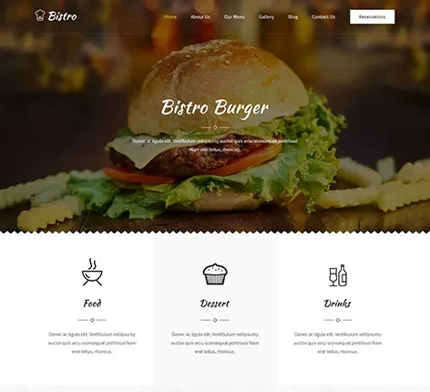 Fast food WordPress theme