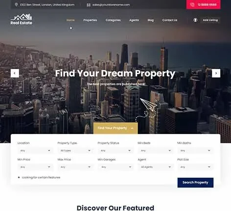 Real Estate WordPress Theme