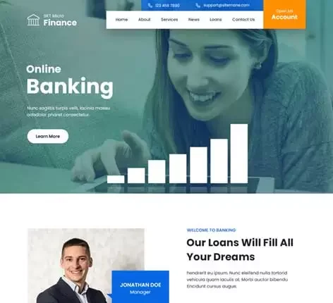 Online Banking WordPress Theme
