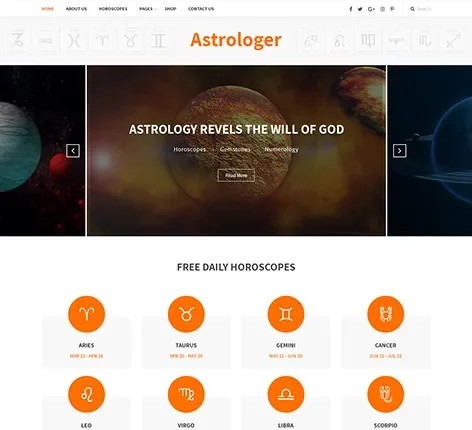 Astrology WordPress Theme