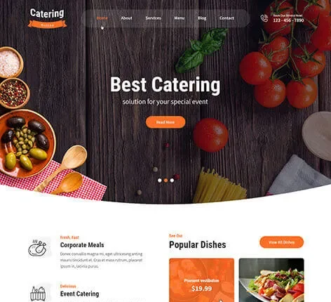 Catering food WordPress Theme