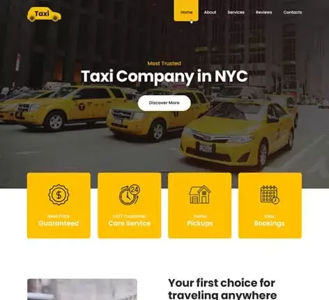 cab services WordPress theme