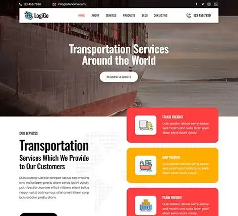 Trucking Transportation WordPress Theme