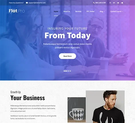 Flat WordPress theme