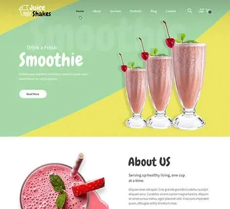 Juices and Shakes | Smoothie WordPress Theme