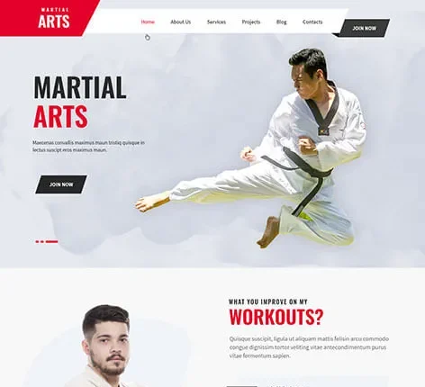Karate School WordPress Theme