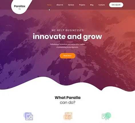 Parallax Scrolling WordPress Theme