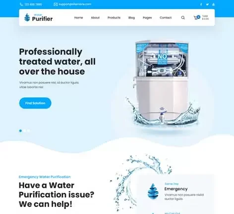 water filter WordPress theme