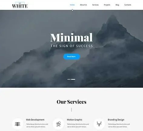 White WordPress theme