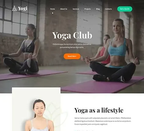 Yoga WordPress theme