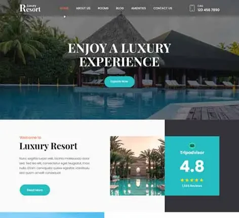hotel Resort WordPress Theme