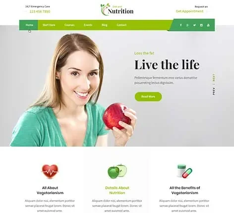Dietitian WordPress Theme