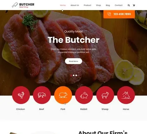 Meat Shop WordPress Theme