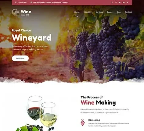 Winery WordPress theme