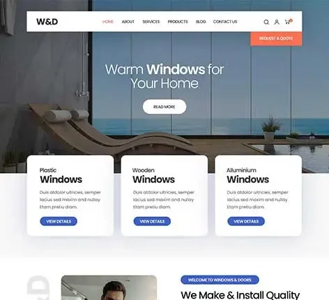 Windows and Door WordPress theme
