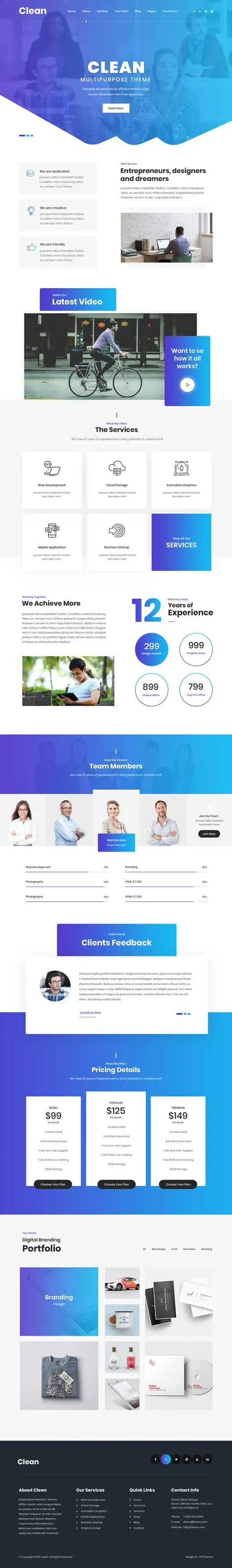 Clean WordPress Theme