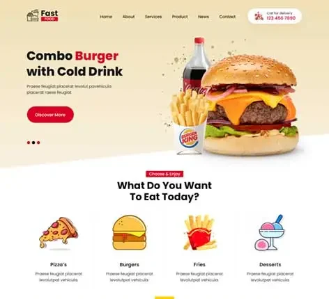 sandwich delivery WordPress theme