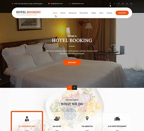 Hotel Booking WordPress theme