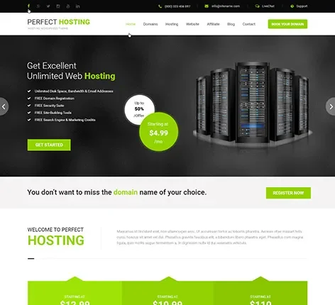 Web Hosting WordPress Theme