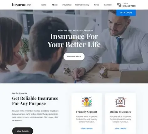 Insurance Company WordPress Theme