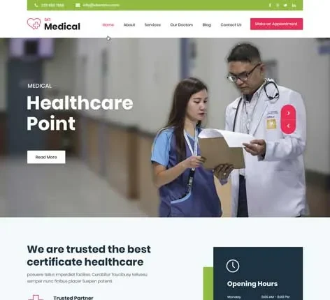 Hospital WordPress theme
