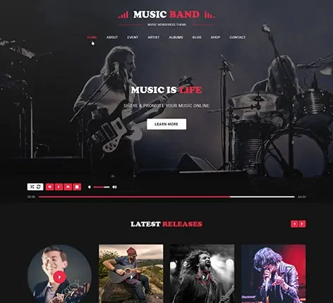 Music Band WordPress theme