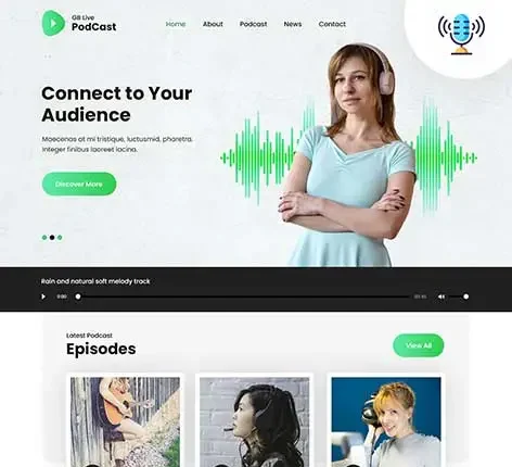 audio podcast WordPress theme
