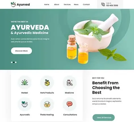 Ayurvedic Product WordPress Theme