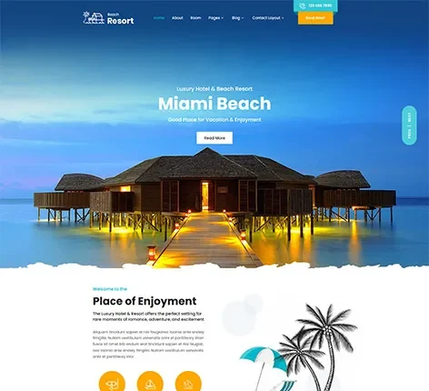 Beach and Resort WordPress theme