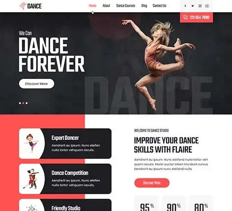 Dance School WordPress Theme