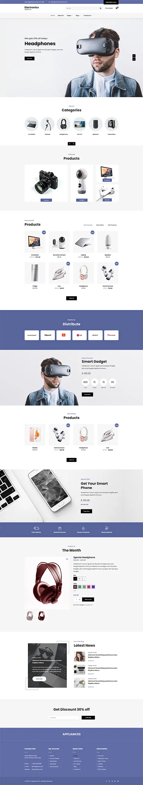 Electrical Appliances WordPress Theme