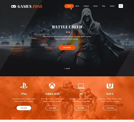 Gaming Zone WordPress theme