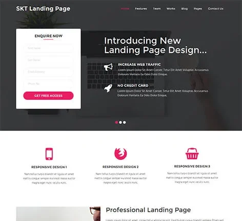 Landing Page WordPress Theme