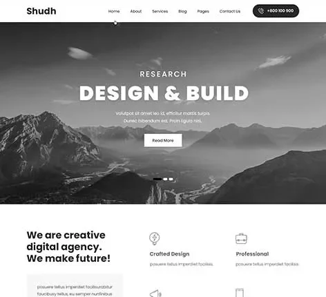 Responsive creative WordPress theme