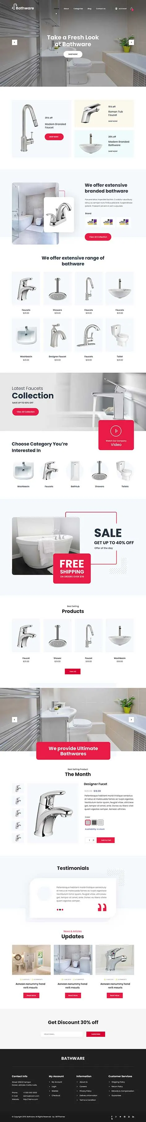 Bathroom Accessories WordPress Theme