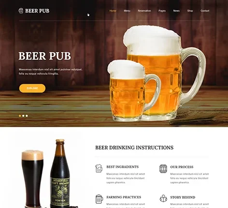 Beer Bar WordPress Theme