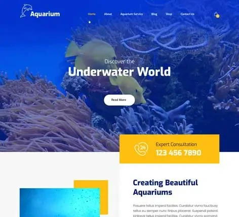 Aquarium Installation WordPress Theme
