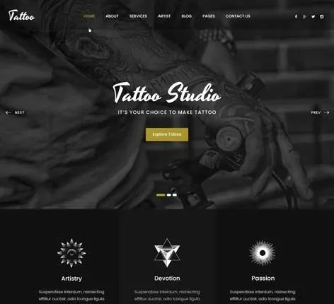 Tattoo Expert WordPress Theme