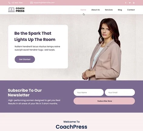 motivational speaker WordPress theme