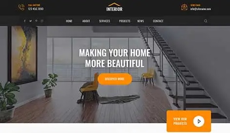 Interior Design WordPress Theme for Architect and Furniture Shop