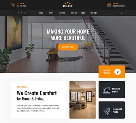 interior design WordPress theme
