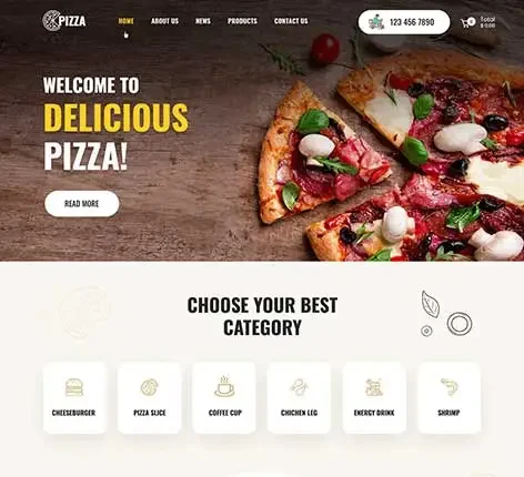 pizza house WordPress theme