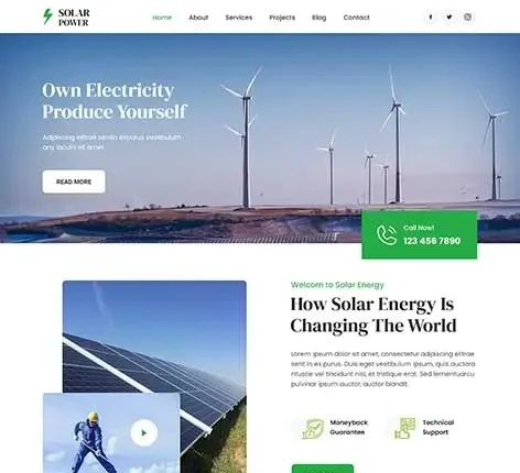 Renewable Energy WordPress Theme