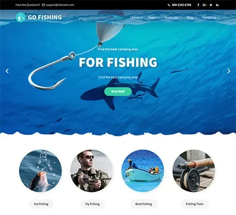 Fishing WordPress Theme