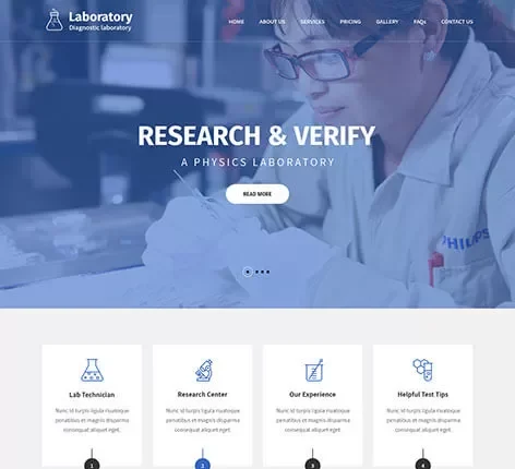 Science Lab WordPress Theme